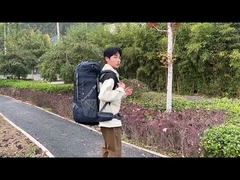 Sac à dos de randonnée imperméable extérieur en nylon Ripstop 40L avec housse de pluie